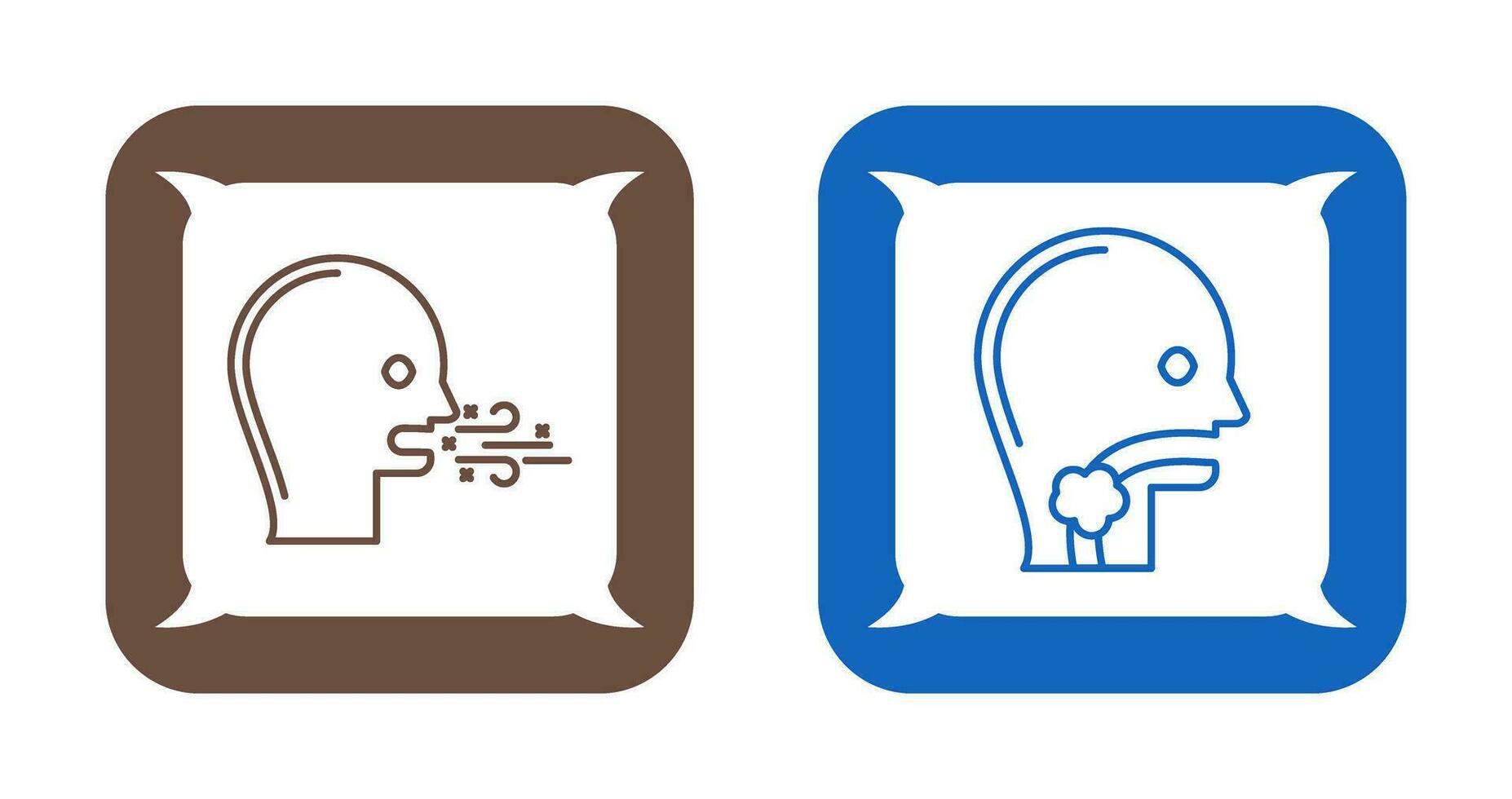 Bad Breath and Throat Cancer Icon vector