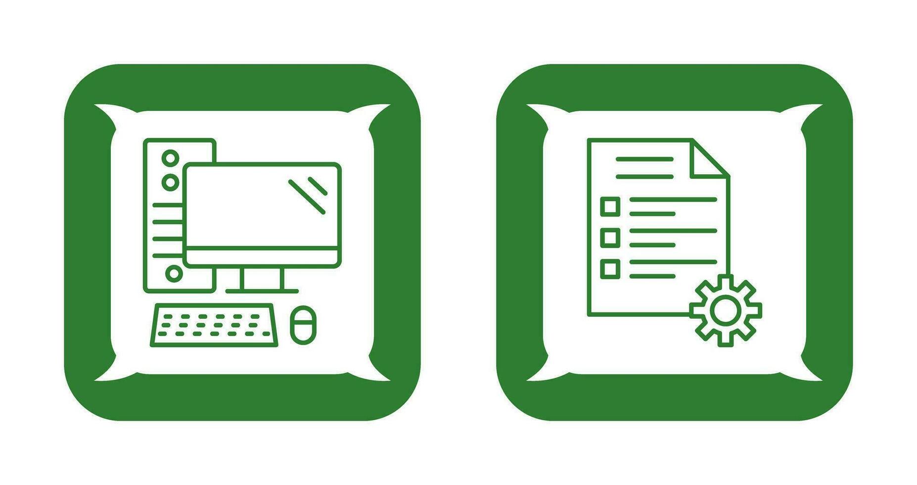 Computer and Test Icon vector