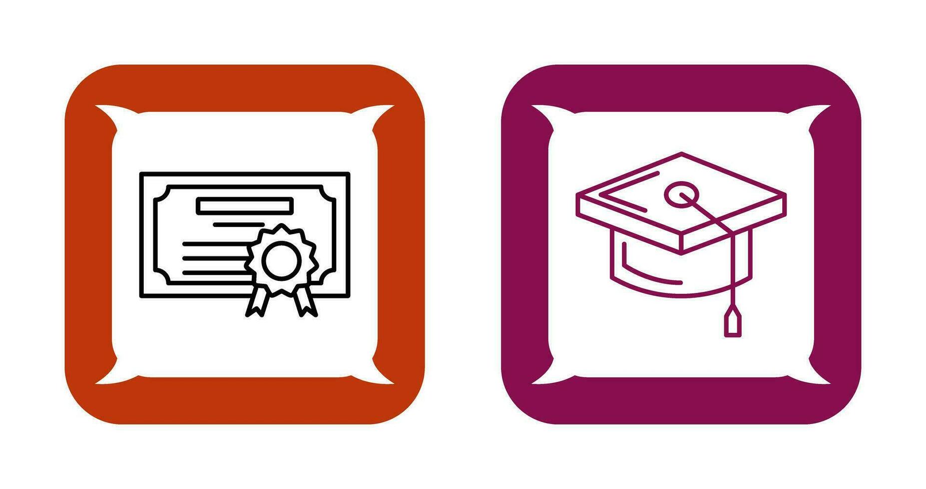 Diploma and Cap Icon vector