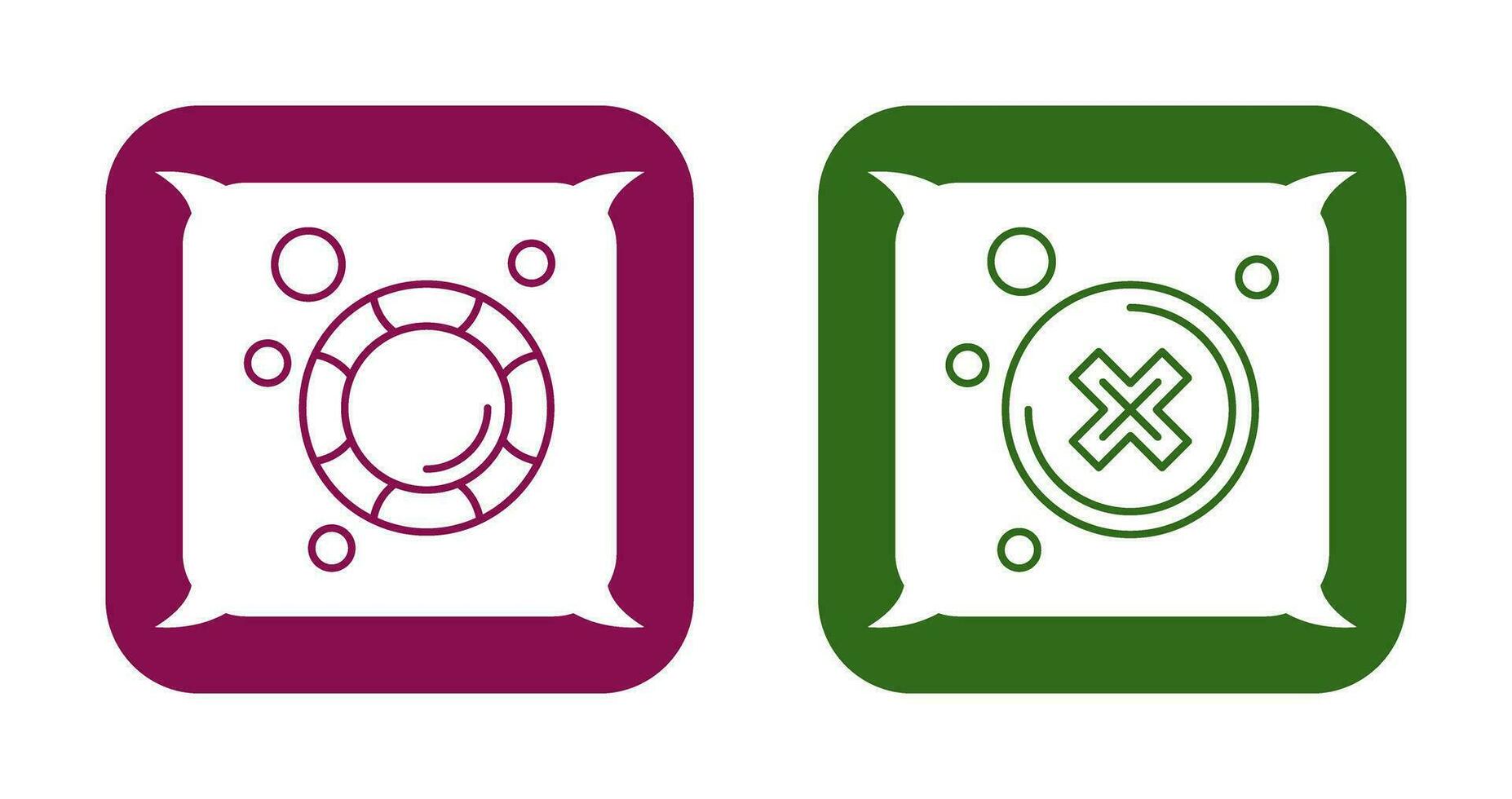 Close and Lifesaver Icon vector