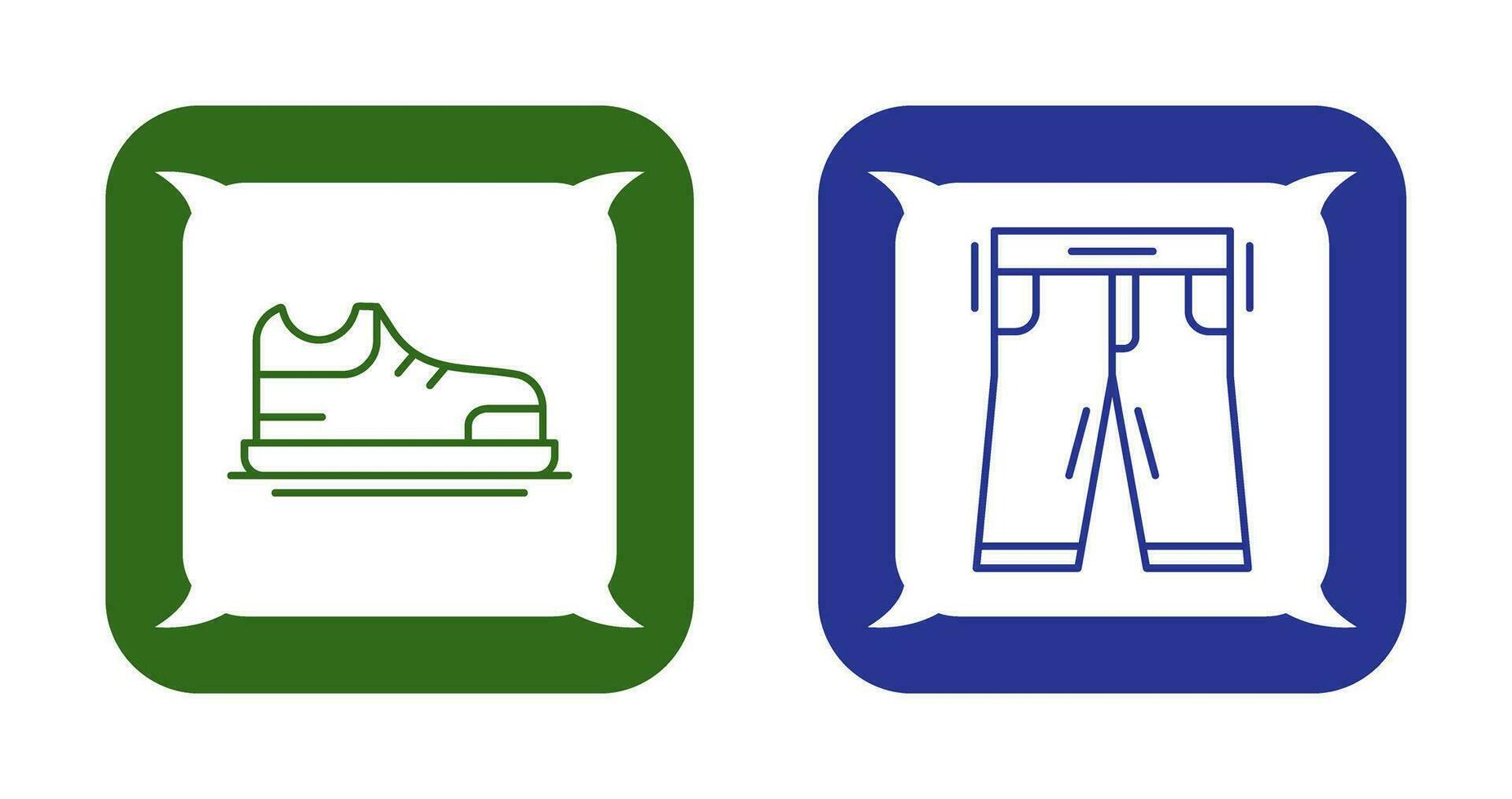 Zapatos y pantalones icono vector