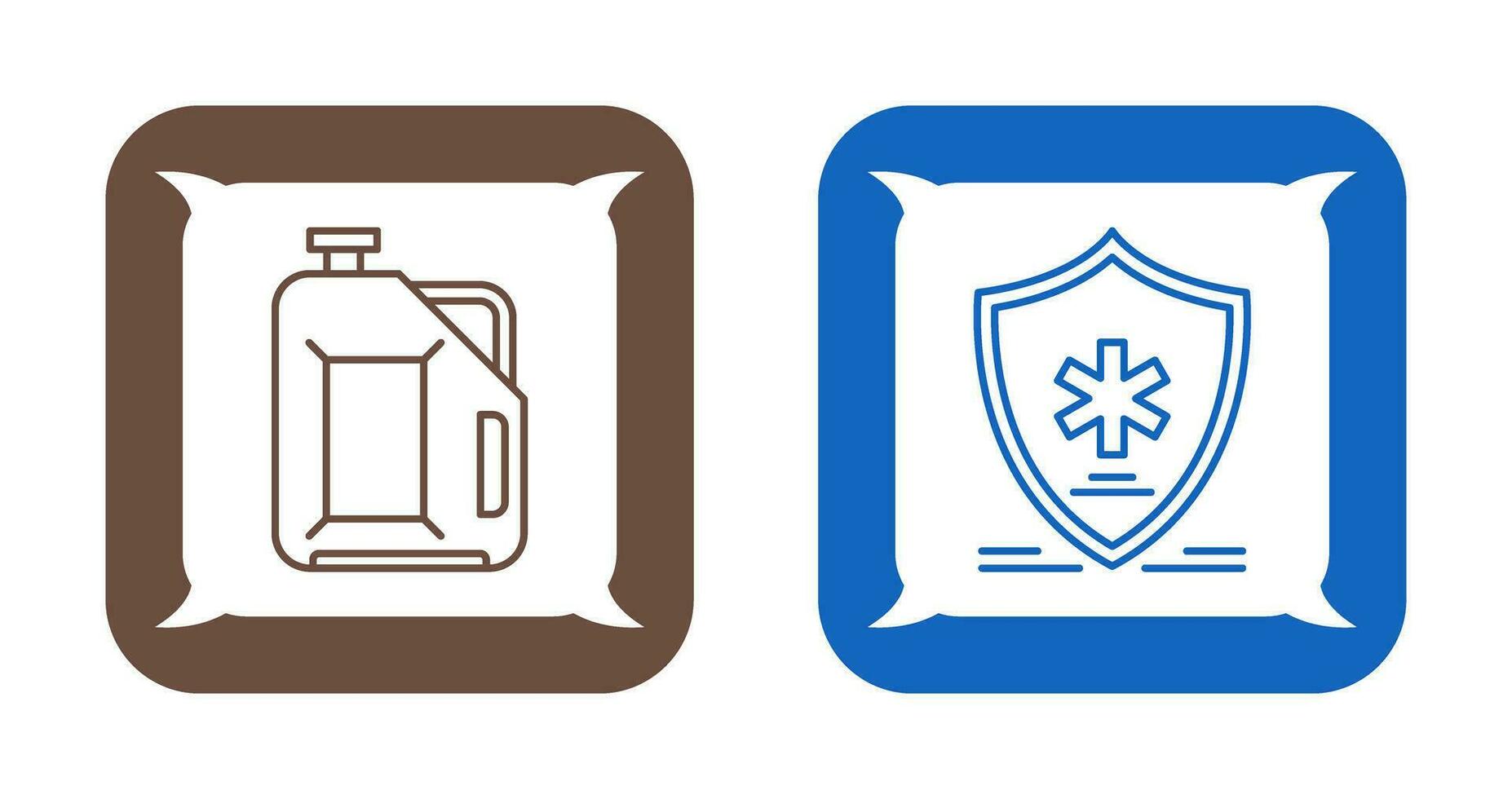 Jerrycan and Medical Symbol Icon vector