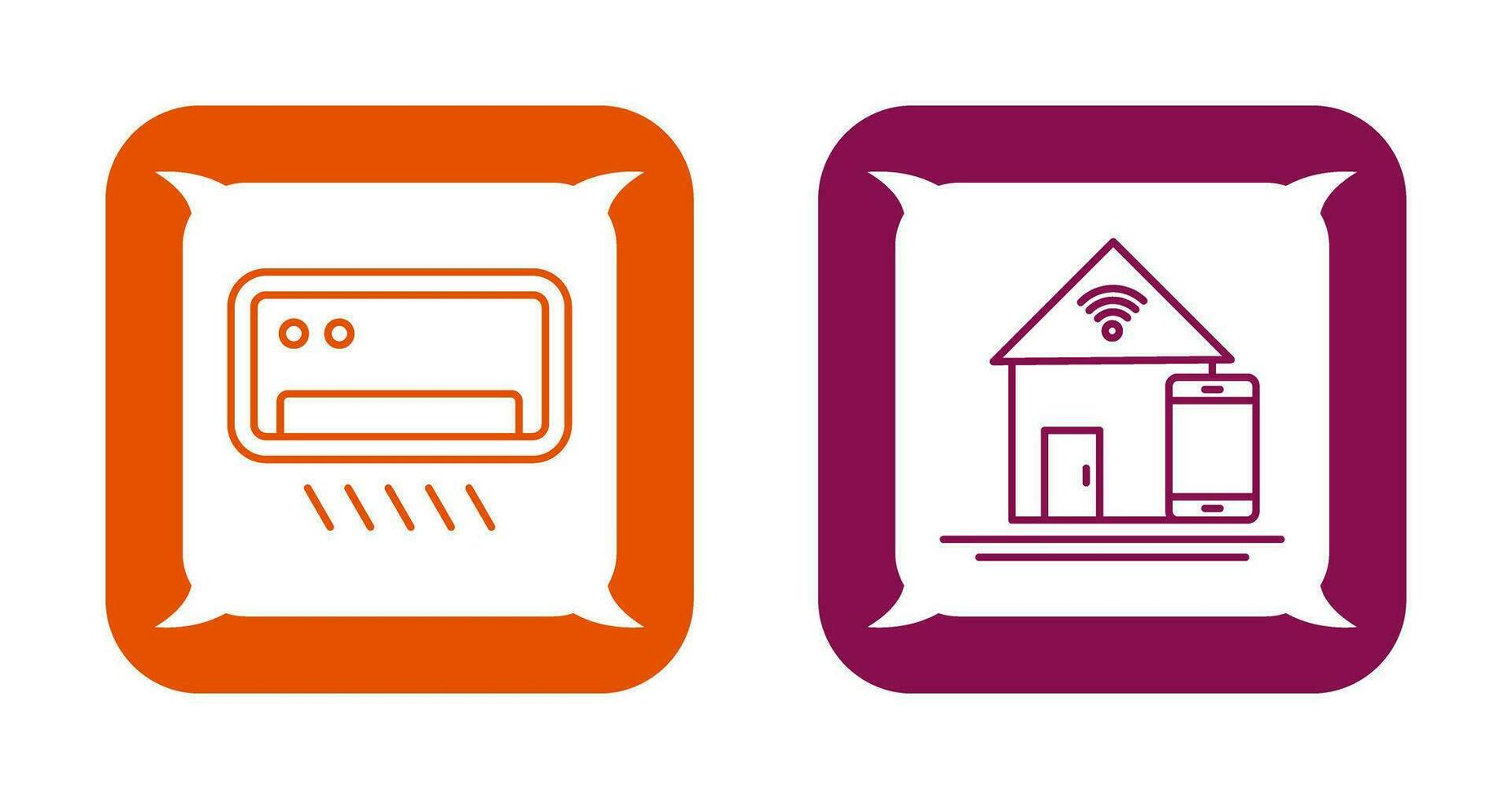 Air Conditioner and Home Automation Icon vector