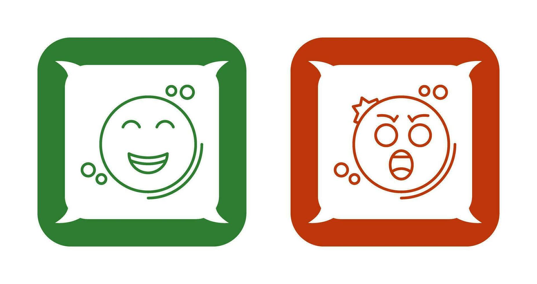 Shock and Happy Icon vector