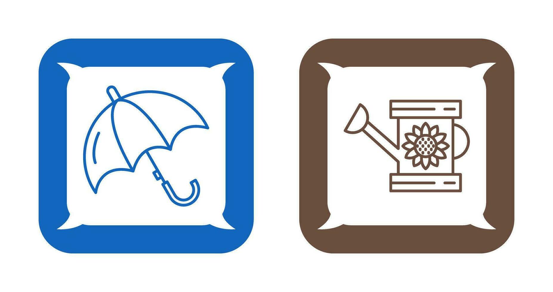 Umbrella and Watering  Icon vector