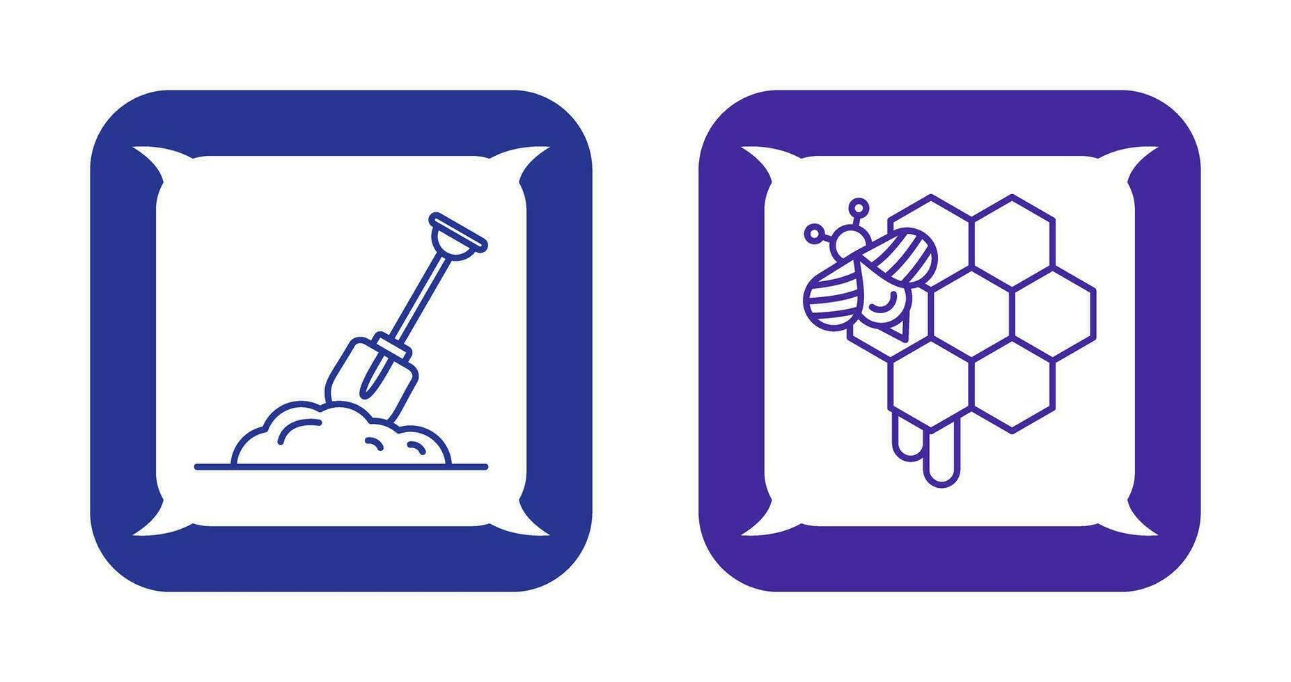 Digging and Honeycomb Icon vector