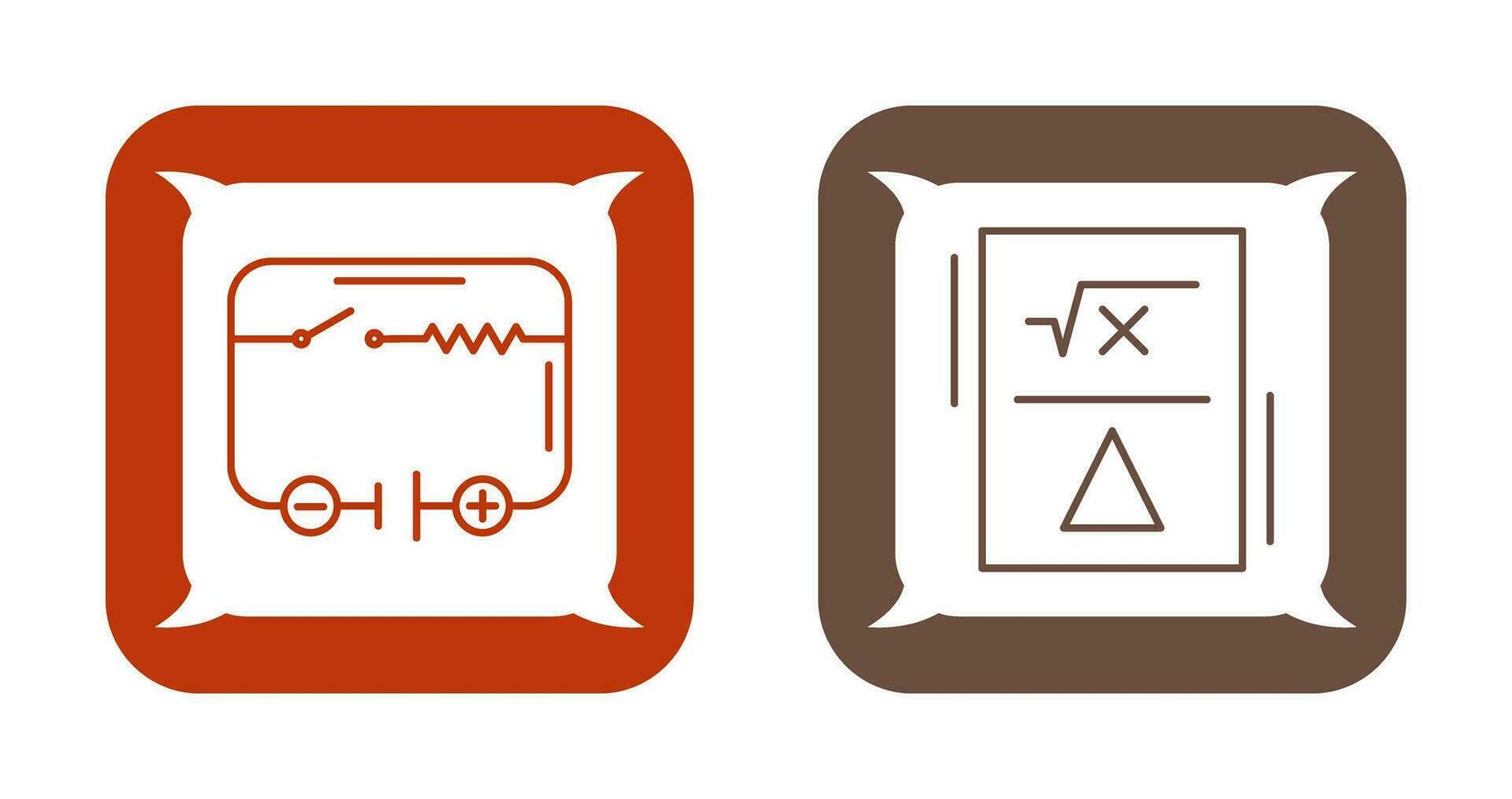 Electrical Circuit and Formula Icon vector