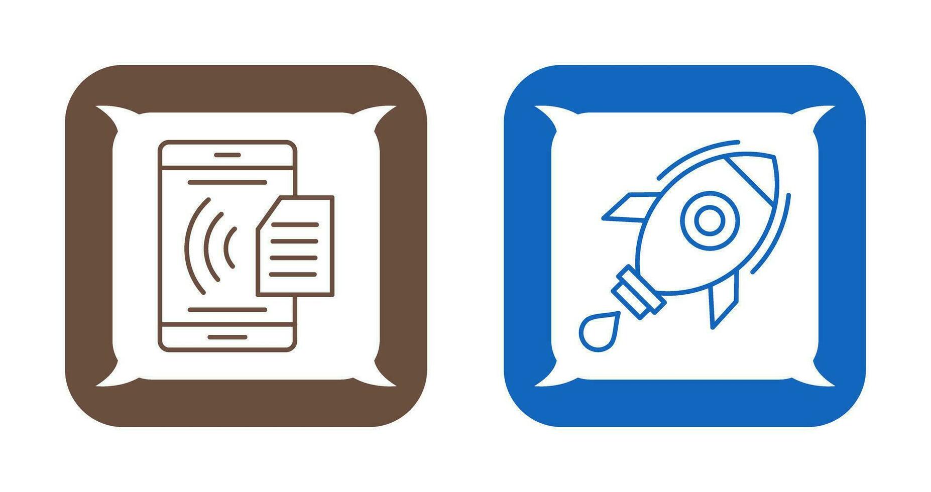 Smart Phone and Rocket Icon vector