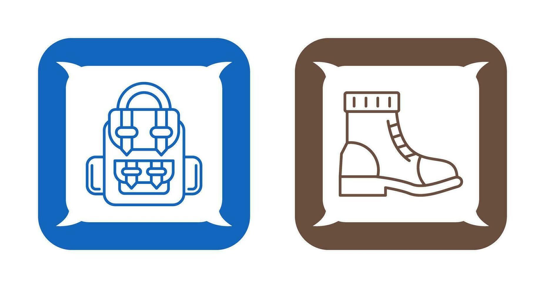 Backpack and Boots Icon vector