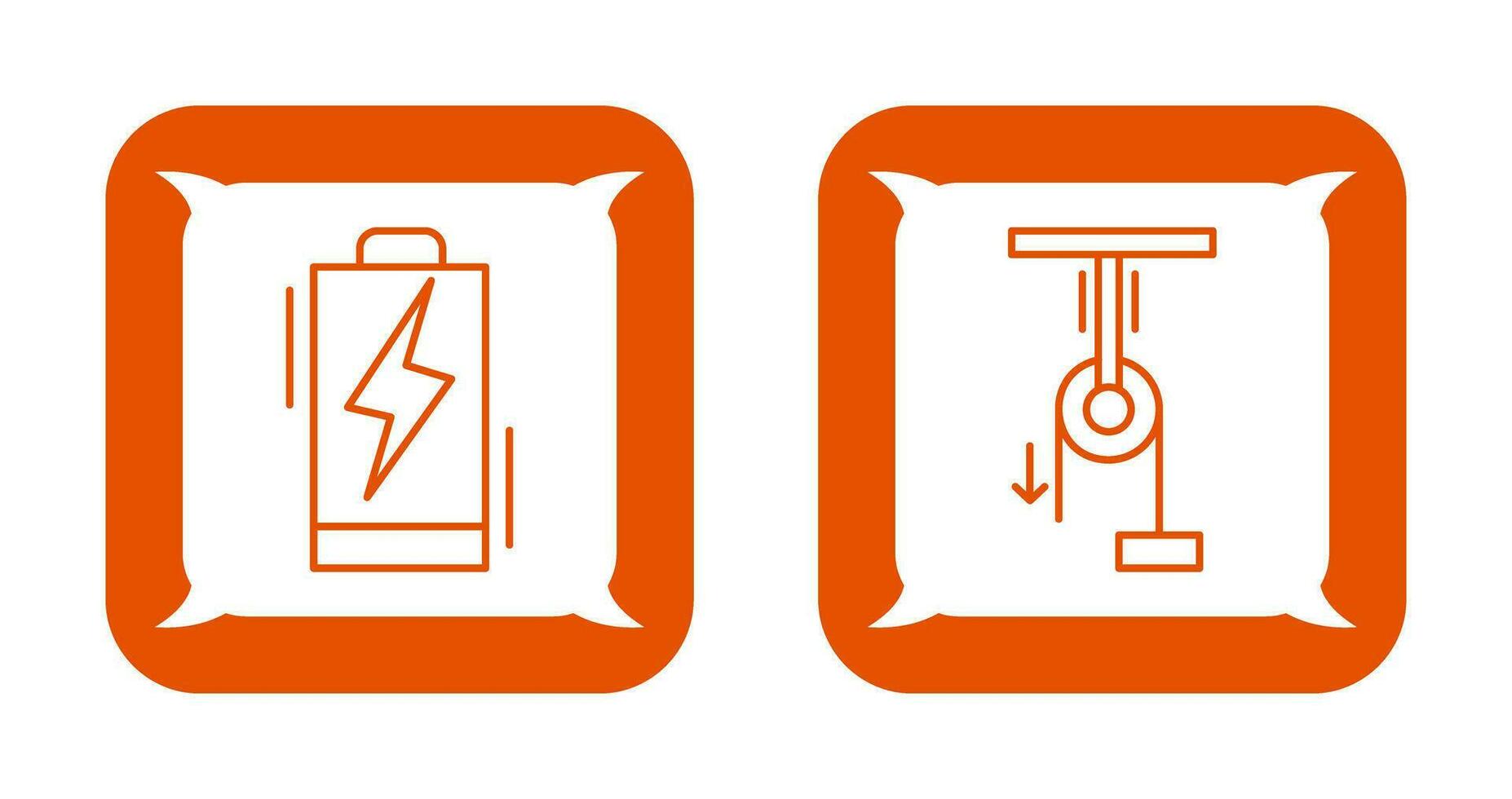 Battery and Pully Icon vector