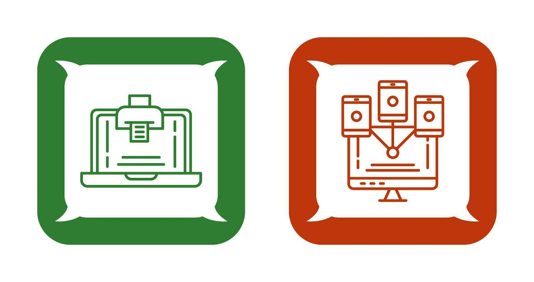 Print and Computer  Icon vector