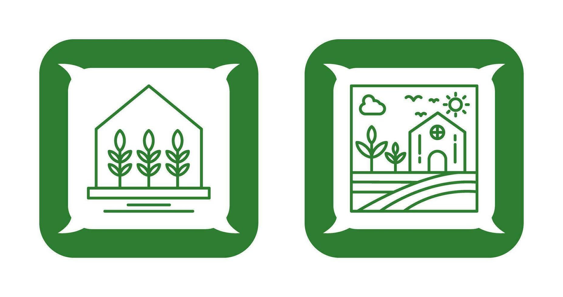 granja casa y naturaleza icono vector