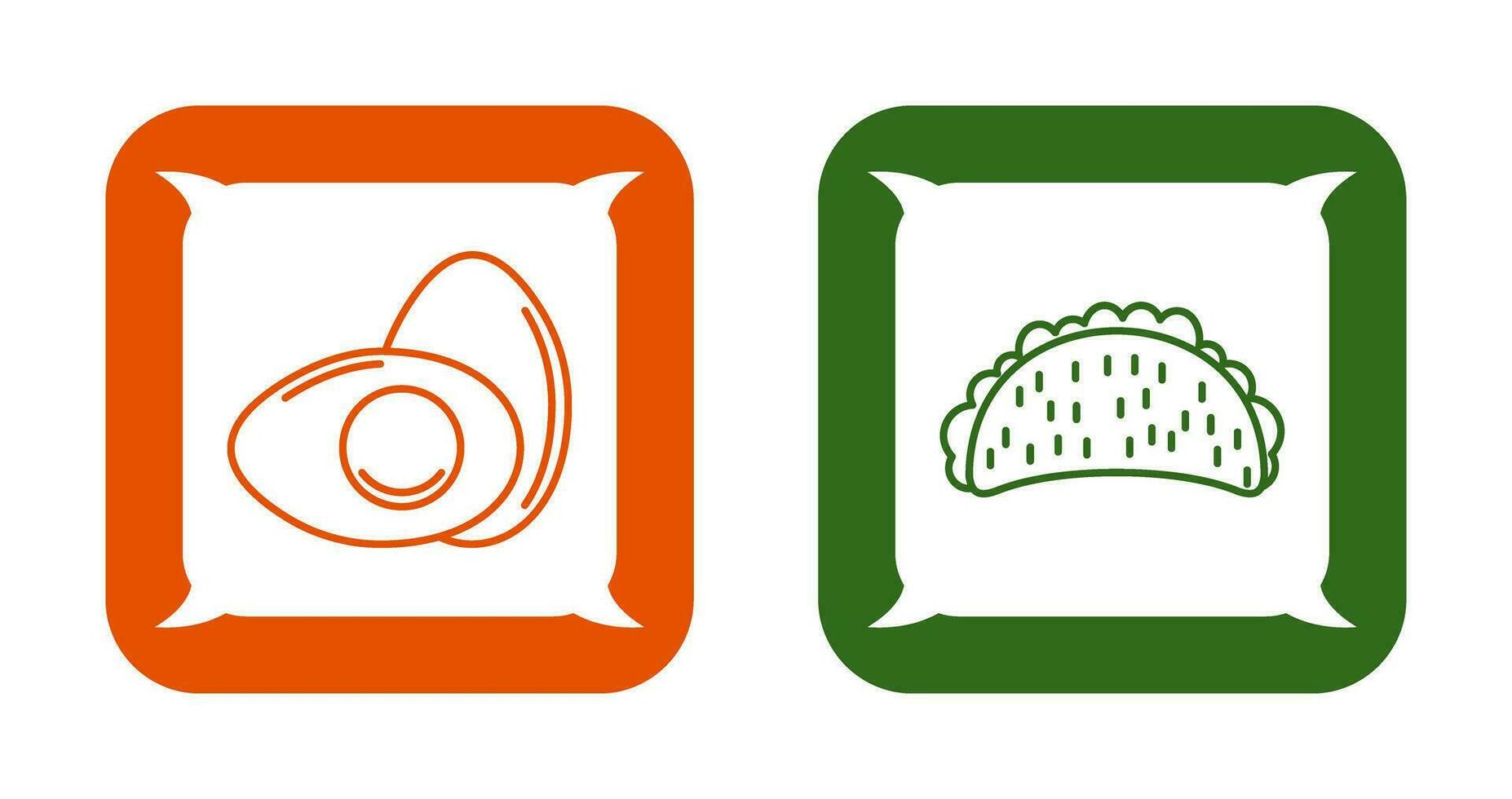 Egg and Tacos Icon vector