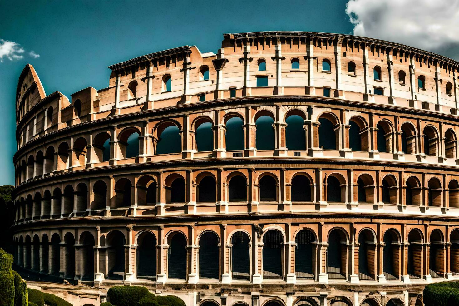 the colosseum in rome, italy. AI-Generated photo