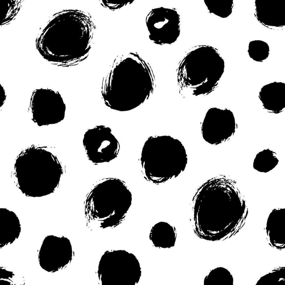 black and white polka dot pattern vector