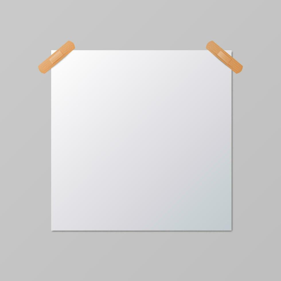 blank paper on a gray background vector