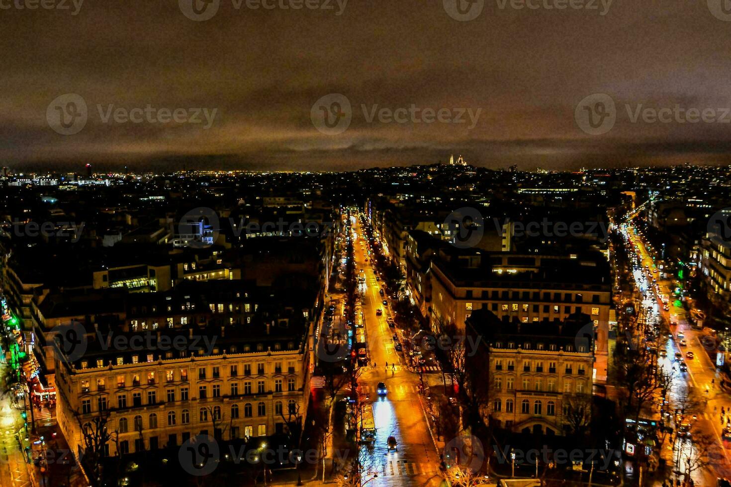 A city view at night photo