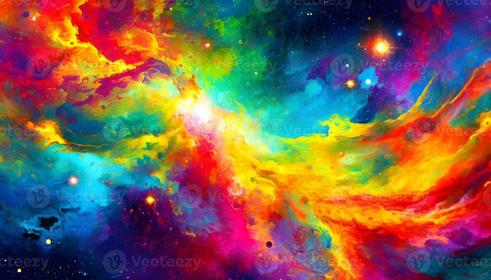 Colorful abstract universe background as generative ai photo