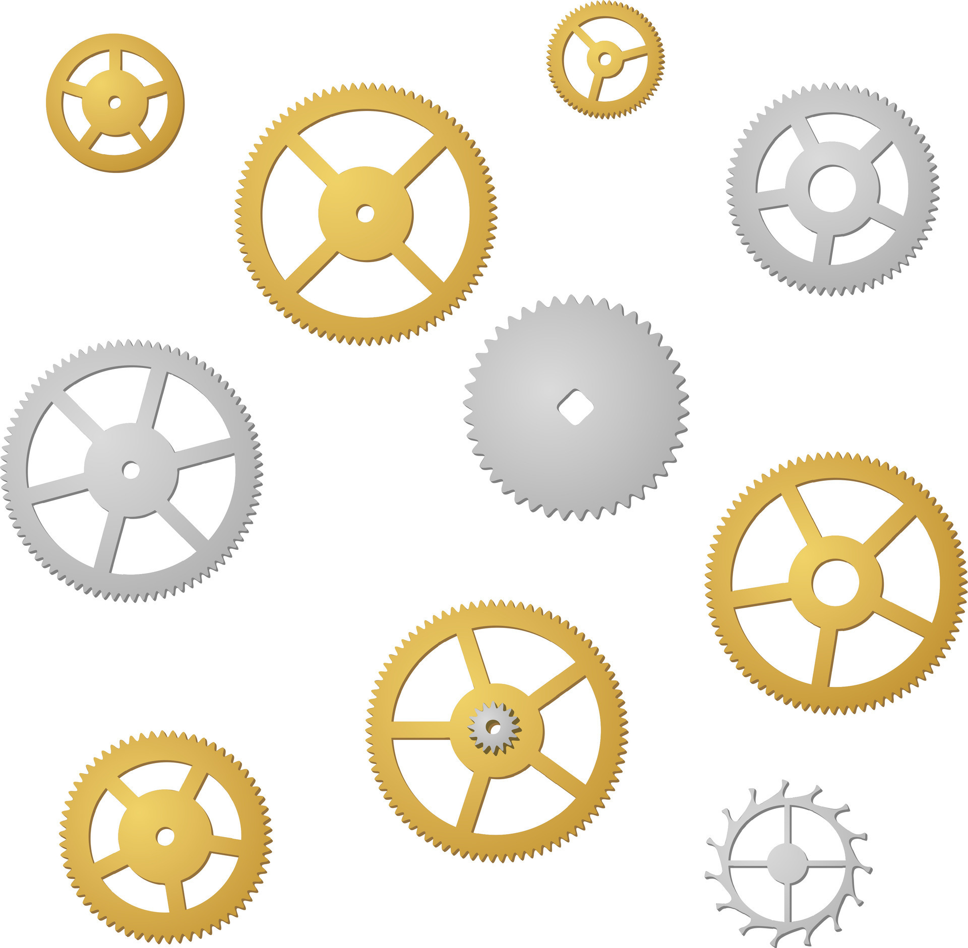 Gear collection clock machine wheels gradient 32798145 Vector Art at Vecteezy