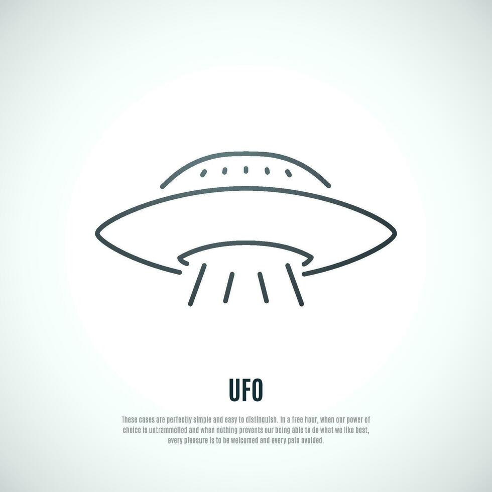 UFO icon in line style. vector