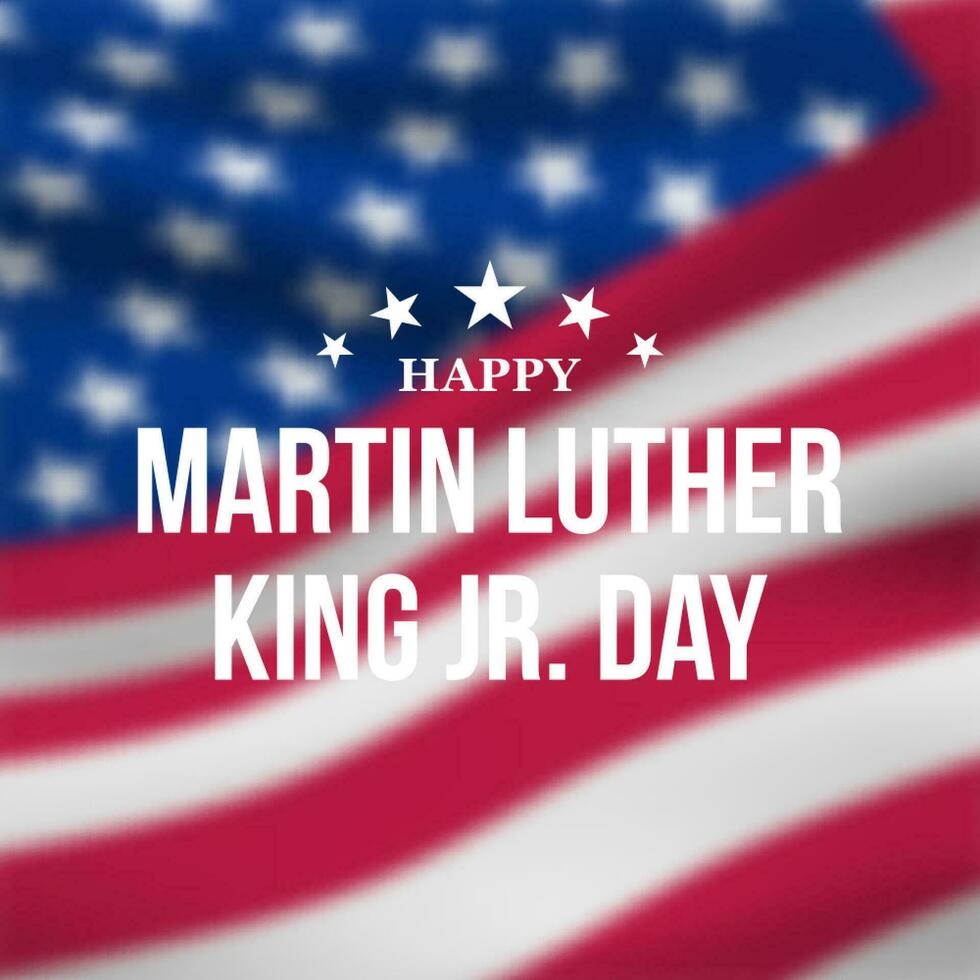 Martin Luther King Jr Day greeting card. vector