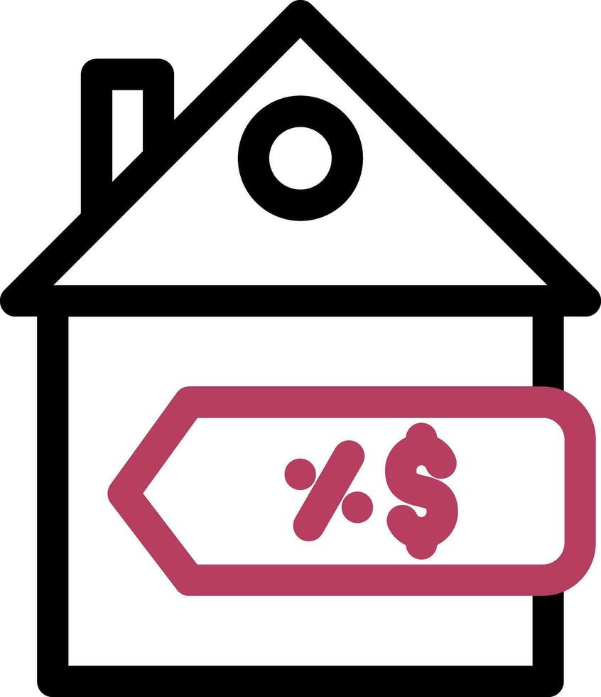House Sale Creative Icon Design vector