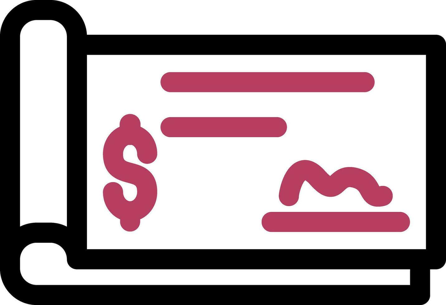 Cheque Creative Icon Design vector