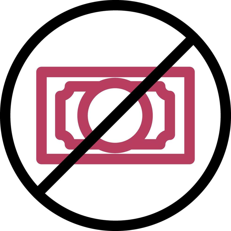 No Money Creative Icon Design vector