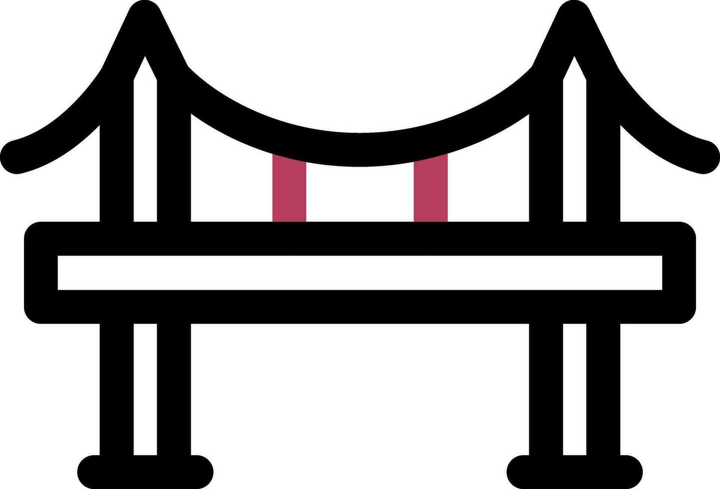 diseño de icono creativo de puente vector