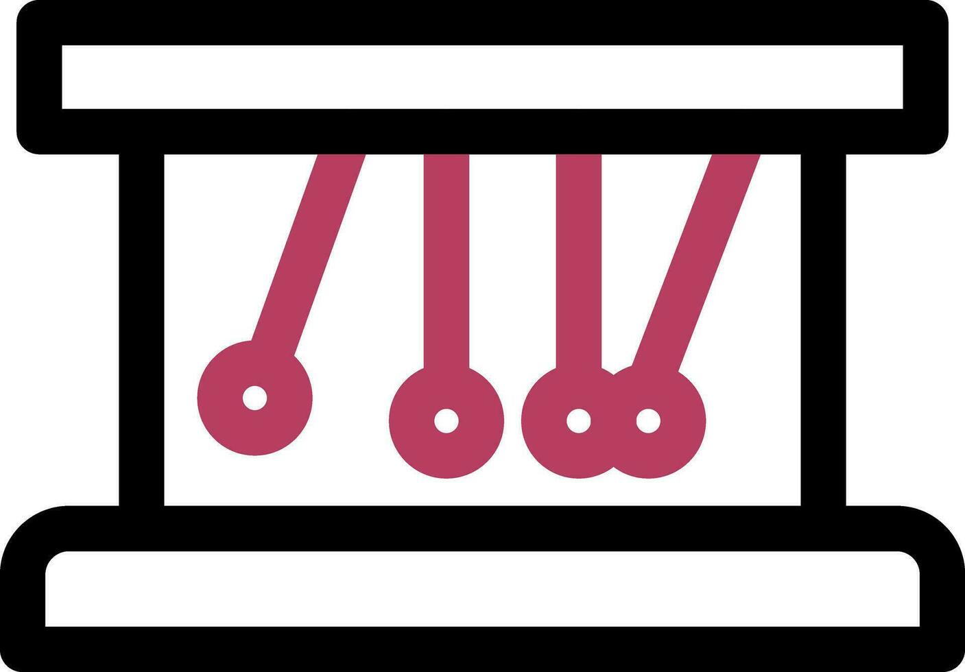 Newton Cradle Creative Icon Design vector