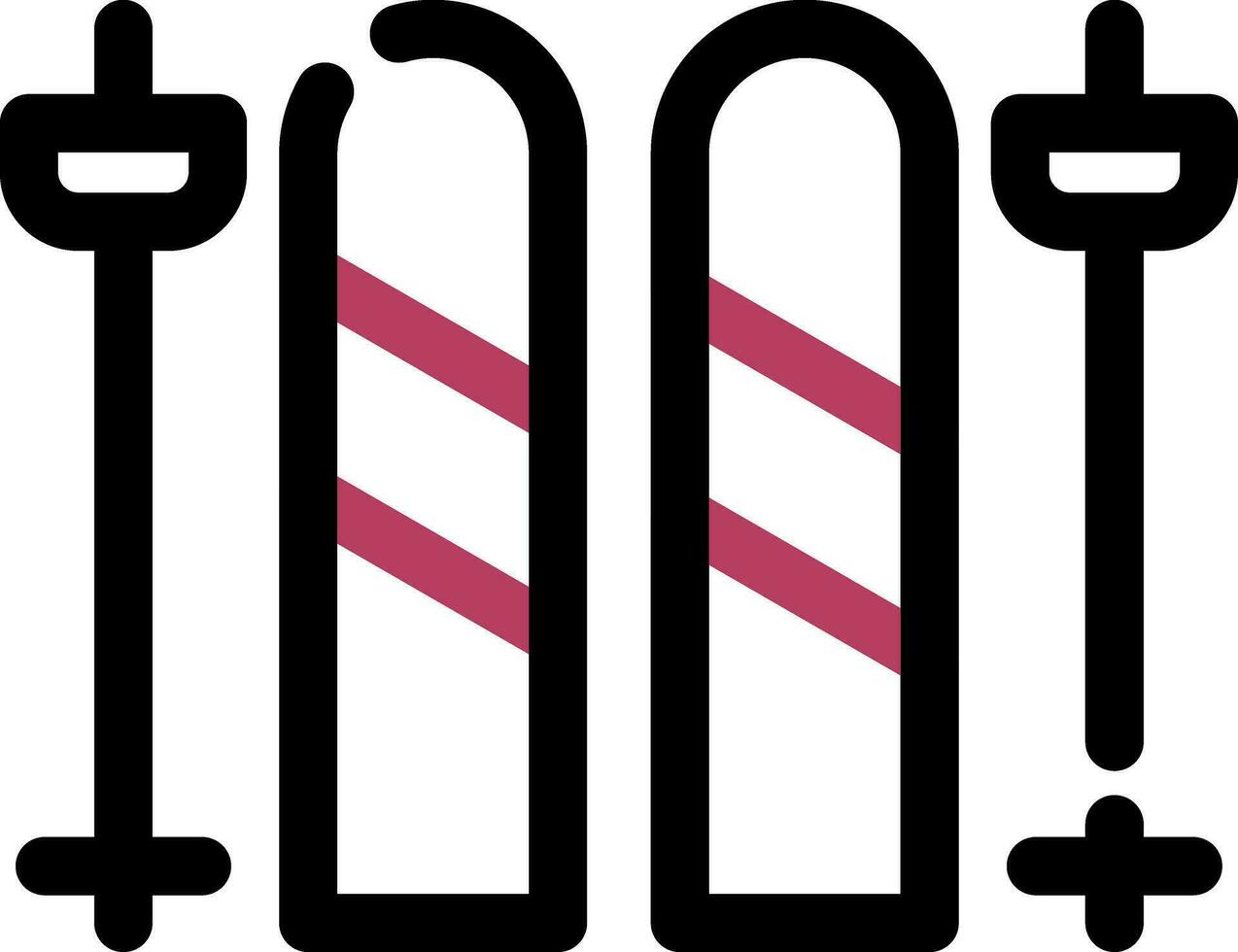 Skis Creative Icon Design vector