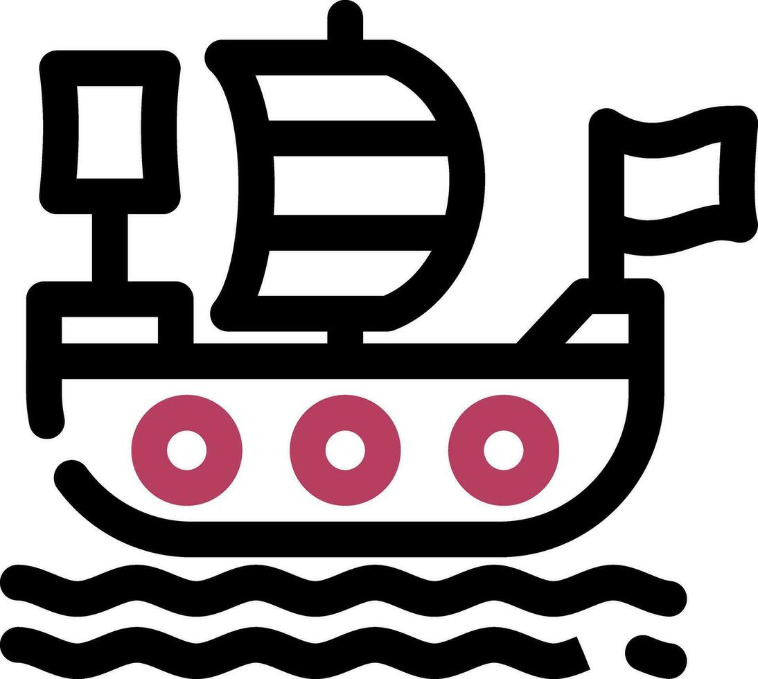 diseño de icono creativo de barco pirata vector