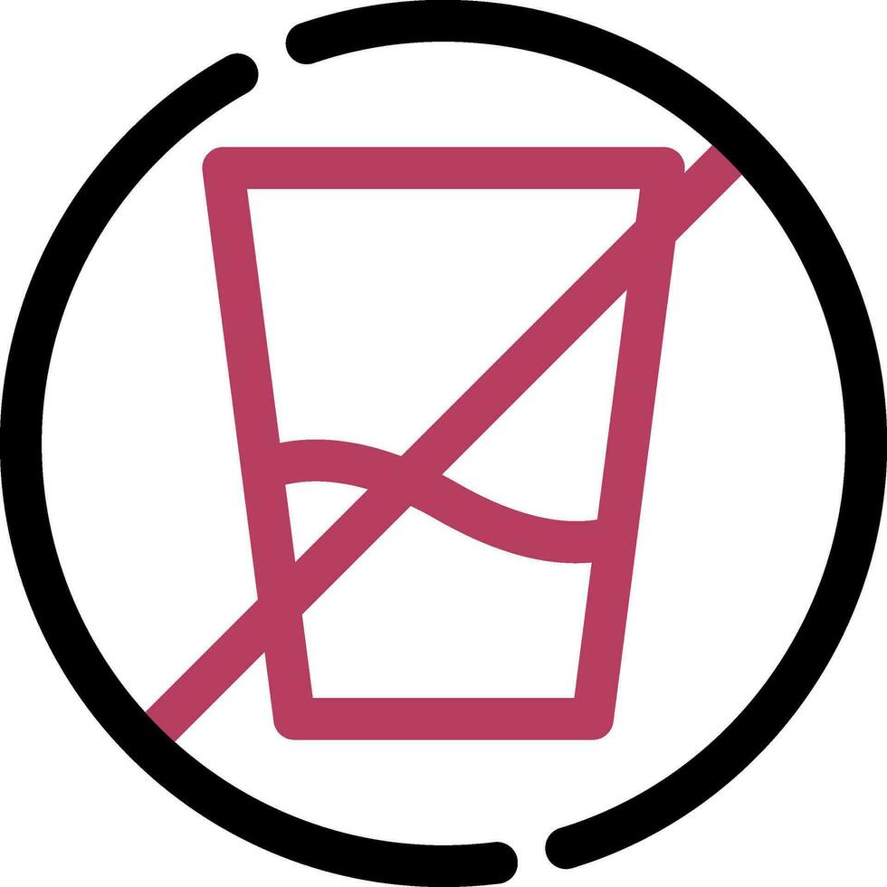 No Soft Drink Creative Icon Design vector