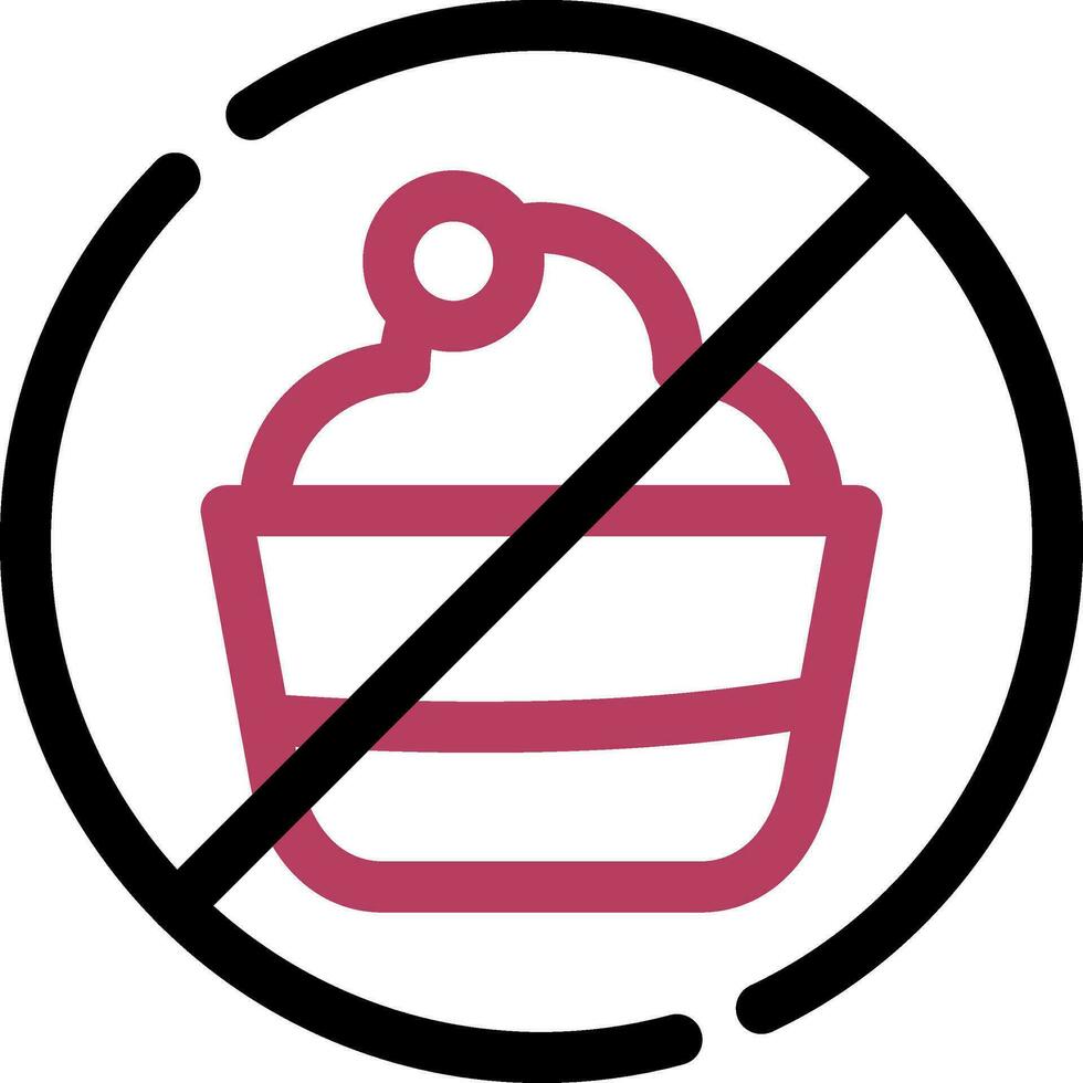 No Sweets Creative Icon Design vector