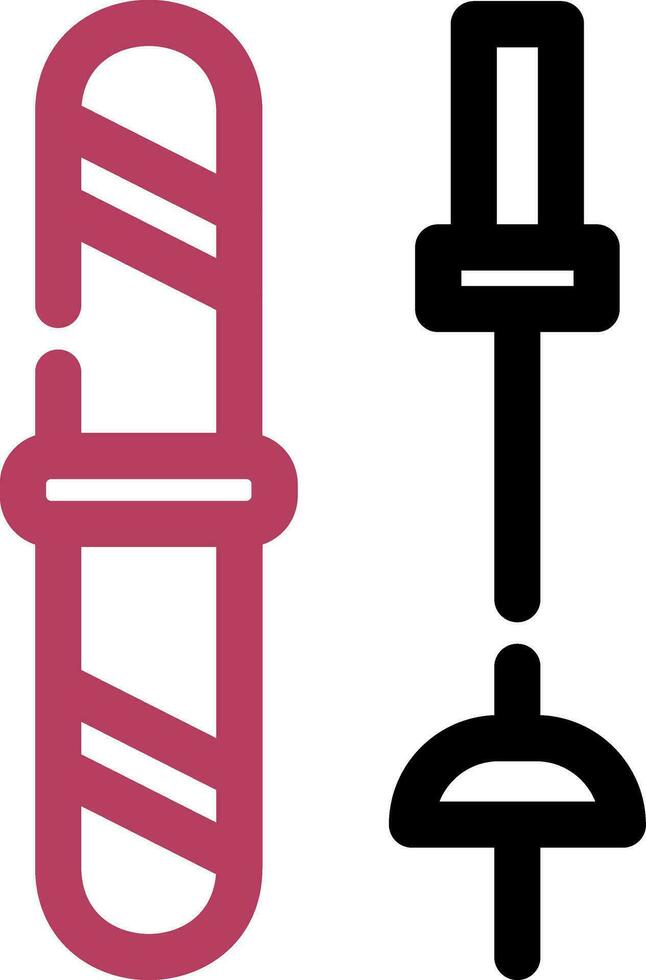 Ski Equipment Creative Icon Design vector