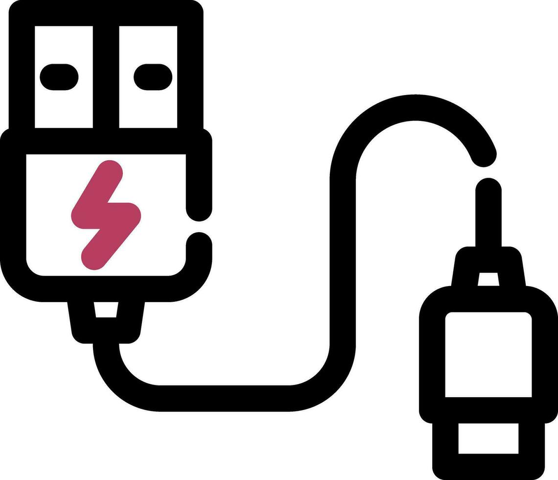 diseño de icono creativo de cable usb vector