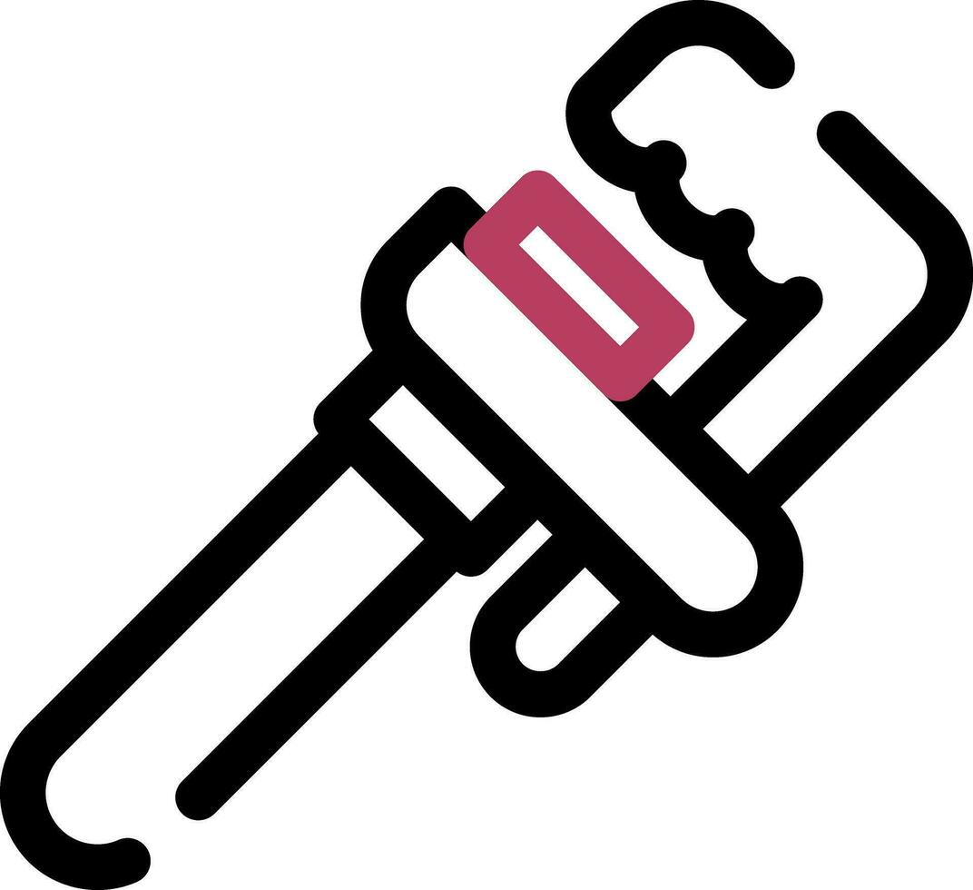 Pipe Wrench Creative Icon Design vector