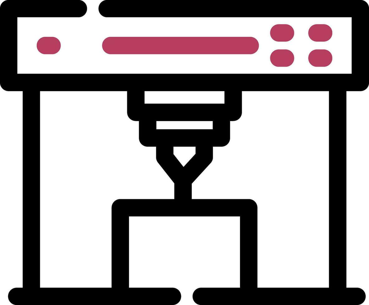 3d Printer Creative Icon Design vector
