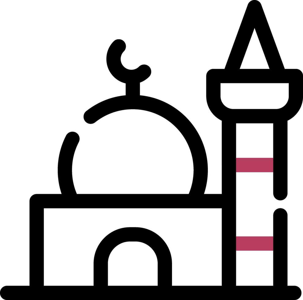 diseño de icono creativo de mezquita vector