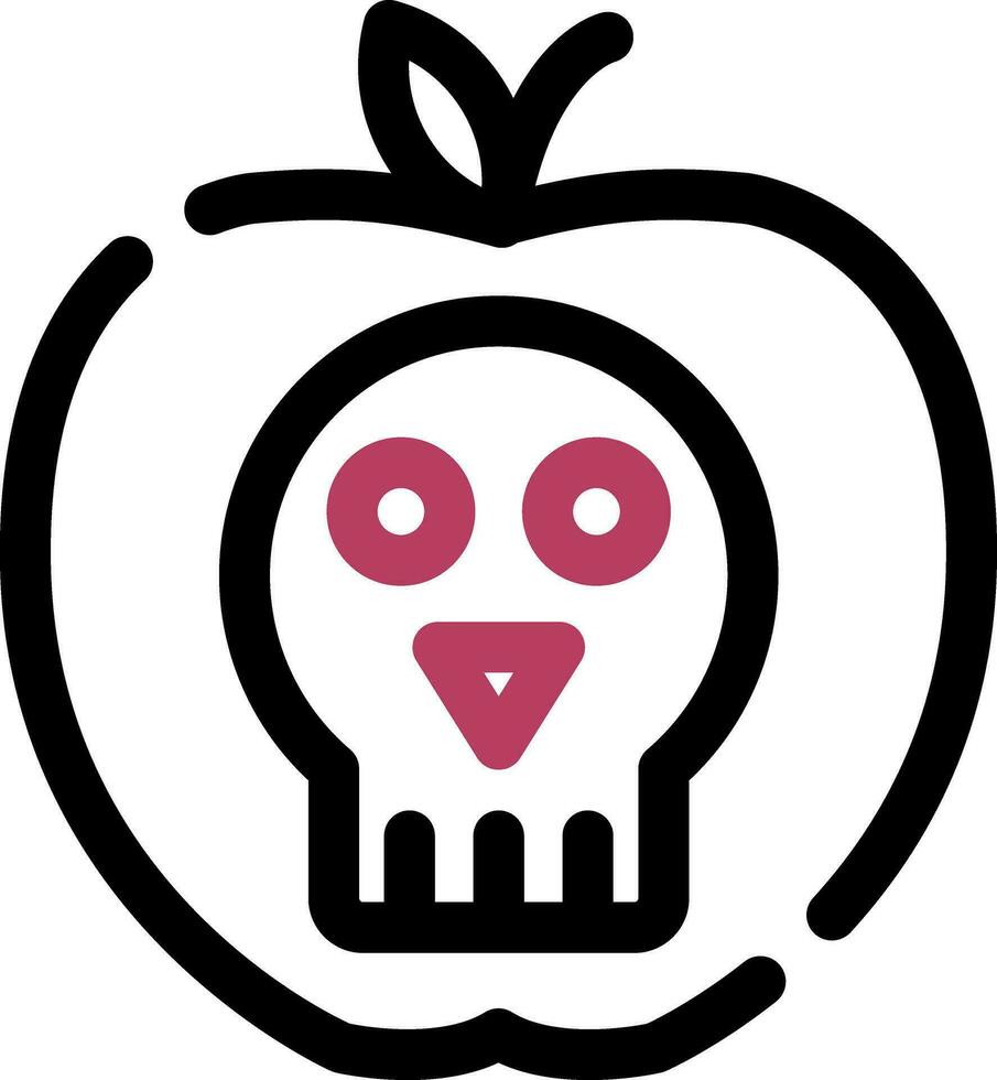 diseño de icono creativo de manzana envenenada vector