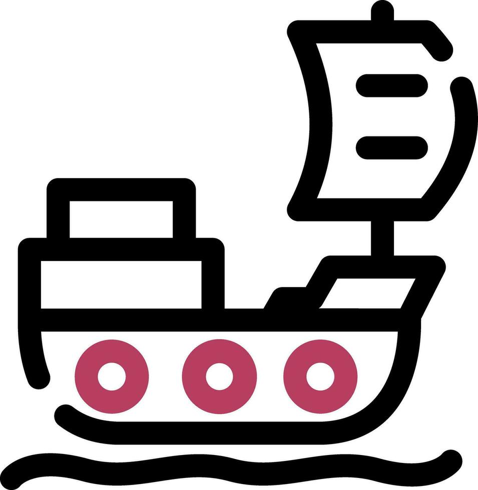 Pirate Ship Creative Icon Design vector