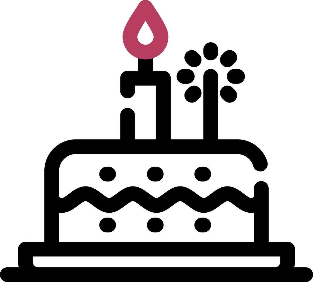 diseño de icono creativo de pastel de cumpleaños vector