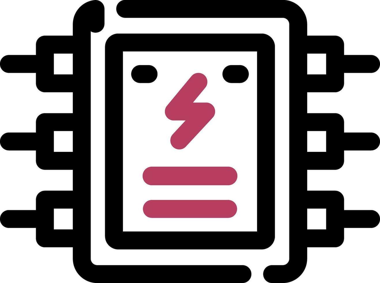 Electrical Panel Creative Icon Design vector