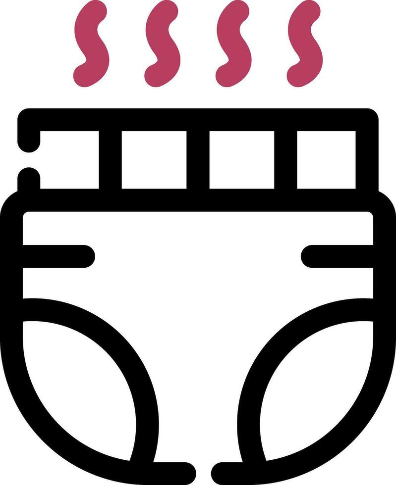 Baby Diaper Creative Icon Design vector