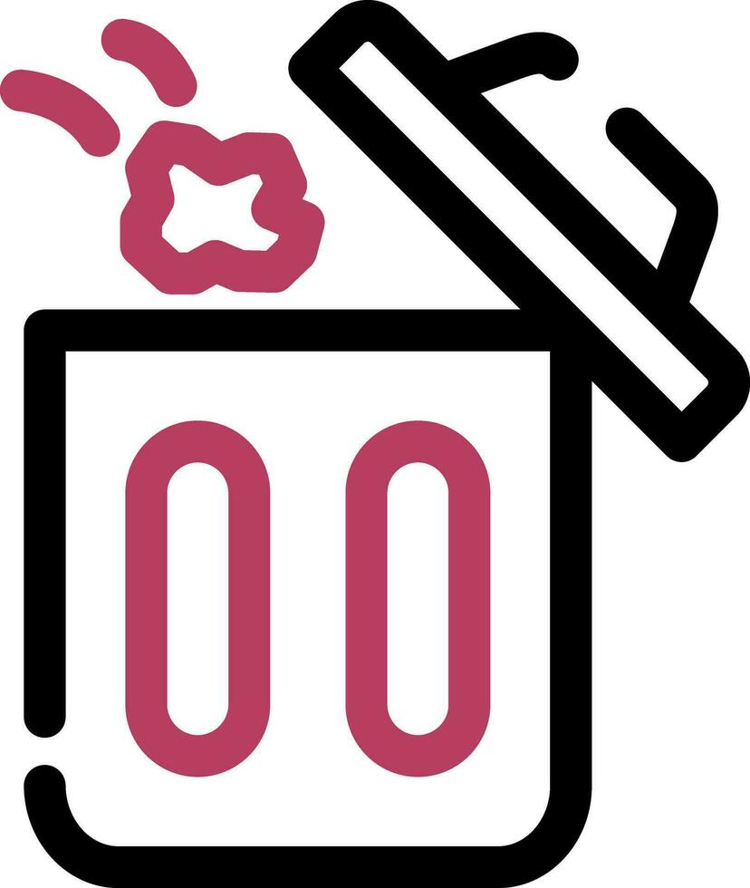 Throwing Trash Creative Icon Design vector