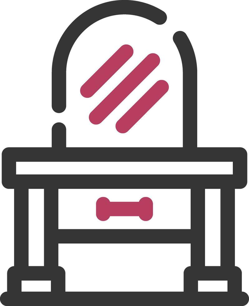 Dressing Table Creative Icon Design vector