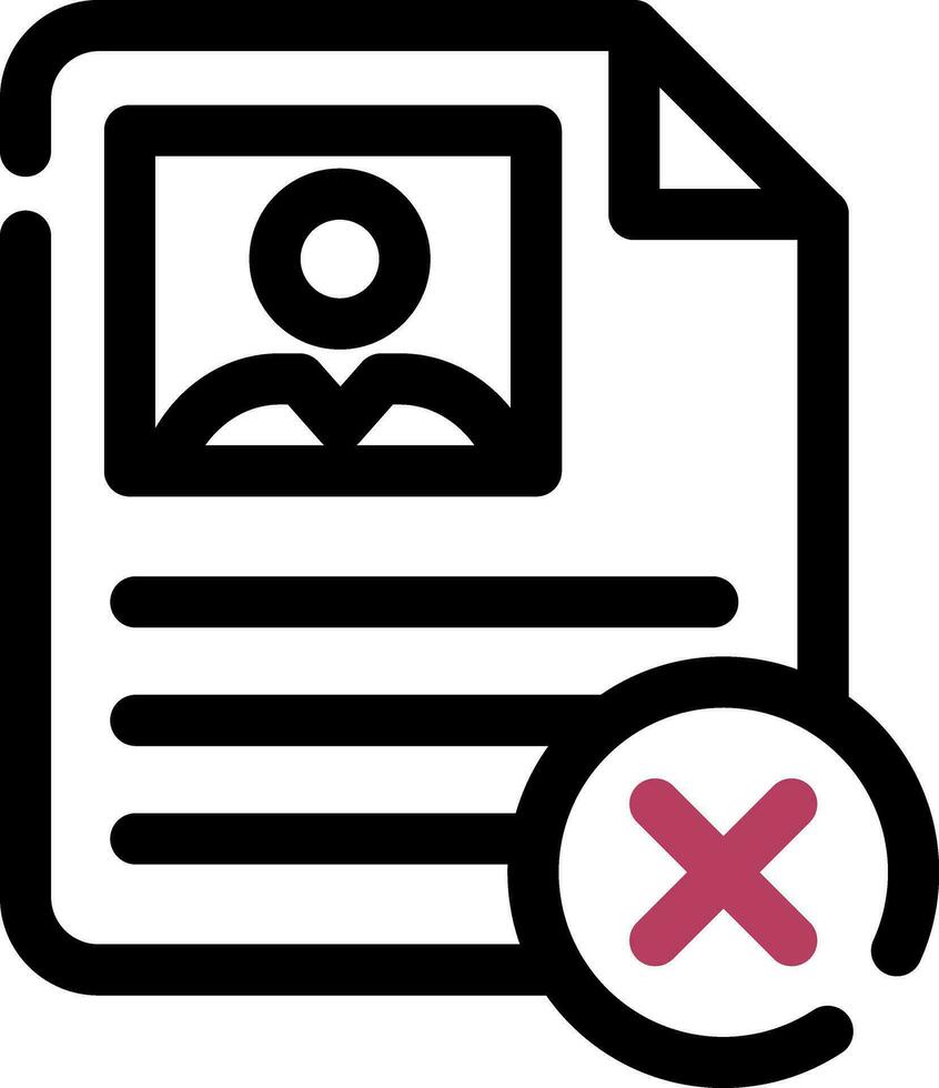 Rejected Creative Icon Design vector