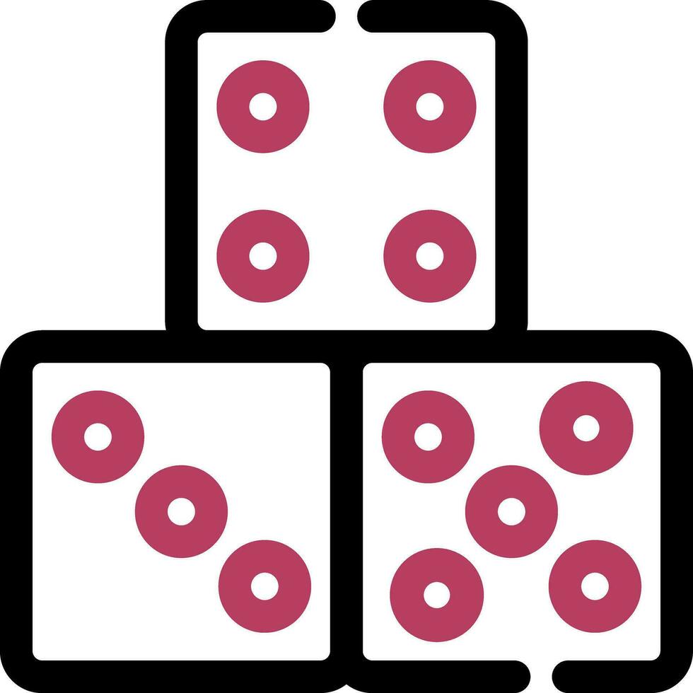 Domino Piece Creative Icon Design vector