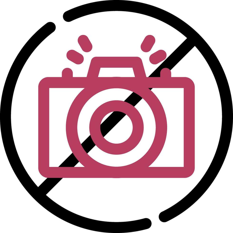 No Camera Creative Icon Design vector