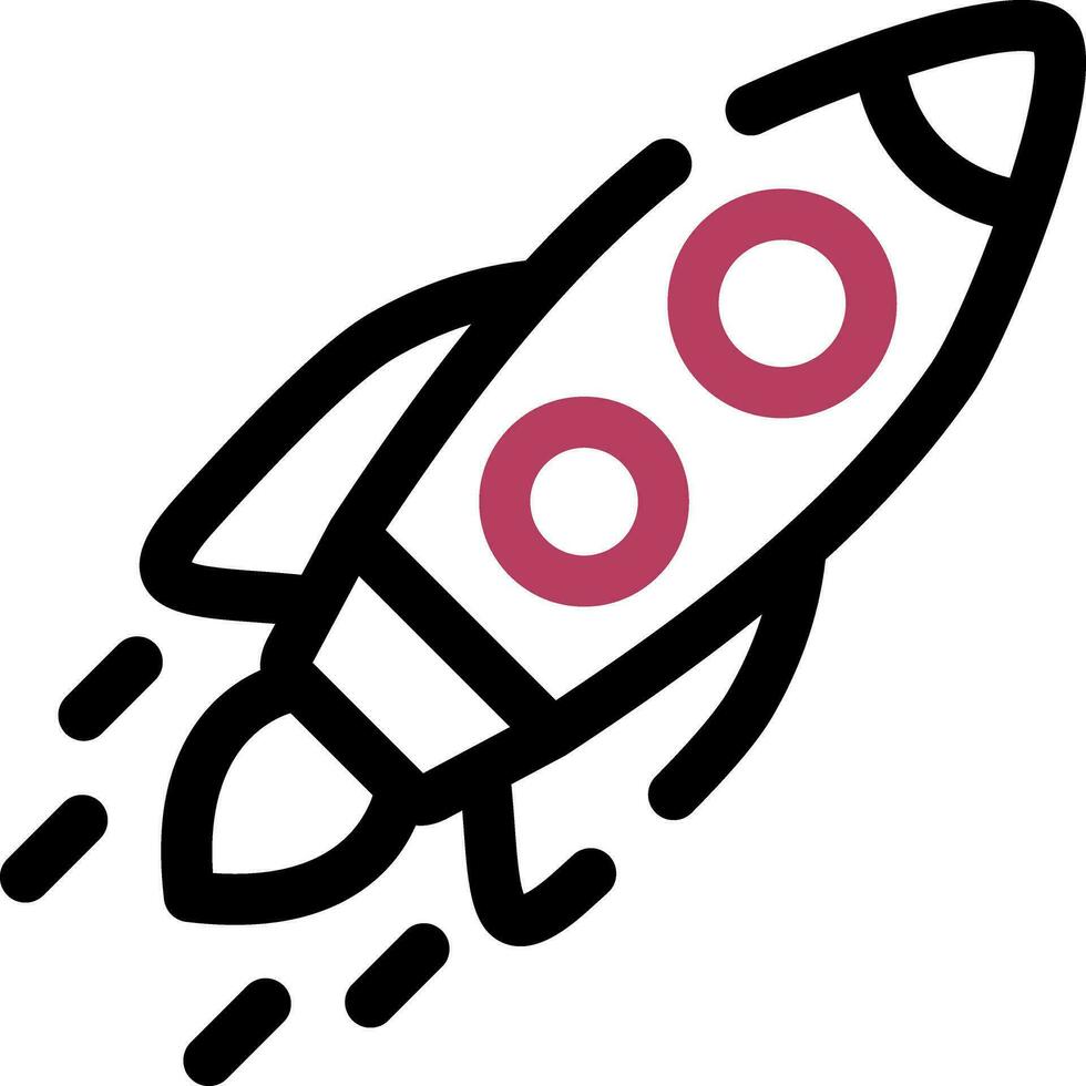 Inclined Rocket Creative Icon Design vector